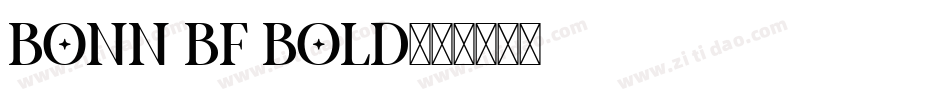 Bonn BF Bold字体转换